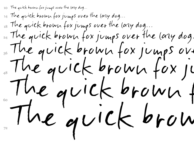 Slippery Dip font waterfall